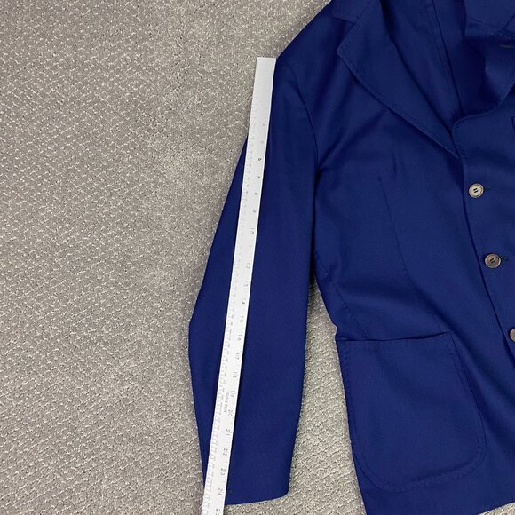 Gabo Napoli Wool Blazer Sport Coat Men's 44R Fits like 42S Blue Lightweight Wool - Picture 10 of 13